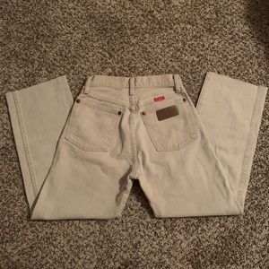 Classic Tan Vintage High Rise Wranglers - Cropped